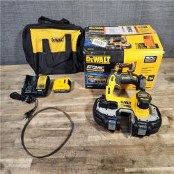 HOUSTON LOCATION - AS-IS (APPEARS LIKE NEW) DeWalt 20V MAX ATOMIC Cordless Brushless Compact Band Saw Kit (Battery & Charger)