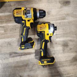 HOUSTON LOCATION - AS-IS DEWALT 20V MAX Cordless Brushless Hammer Drill/Driver 2 Tool Combo Kit with FLEXVOLT ADVANTAGE