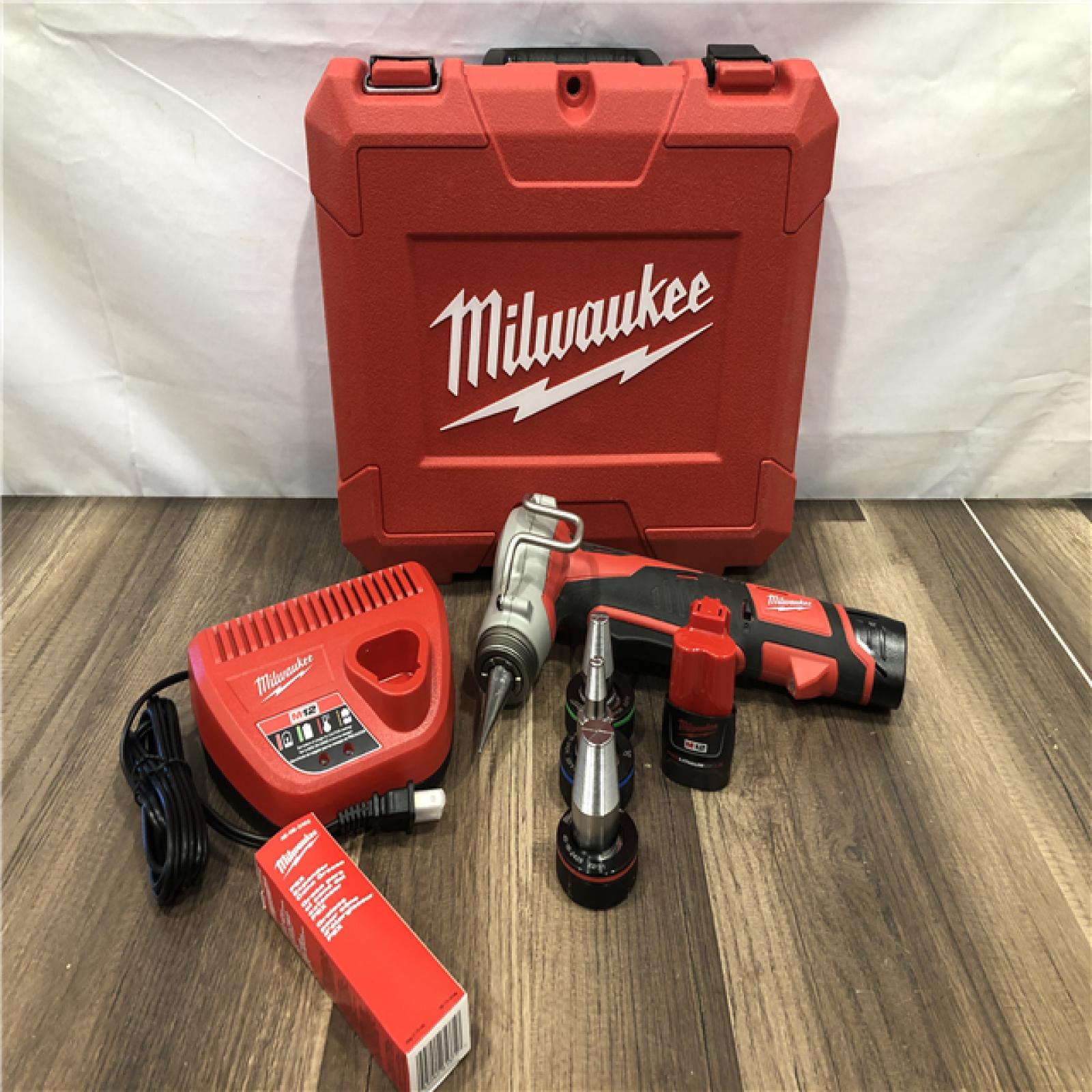 AS-IS Milwaukee  Cordless PEX Expansion Tool Kit with 1 in. Plastic Tubing Cutter