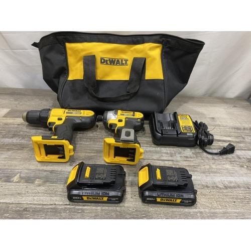 AS-IS DEWALT 20V MAX Cordless Drill/Impact 2 Tool Combo Kit