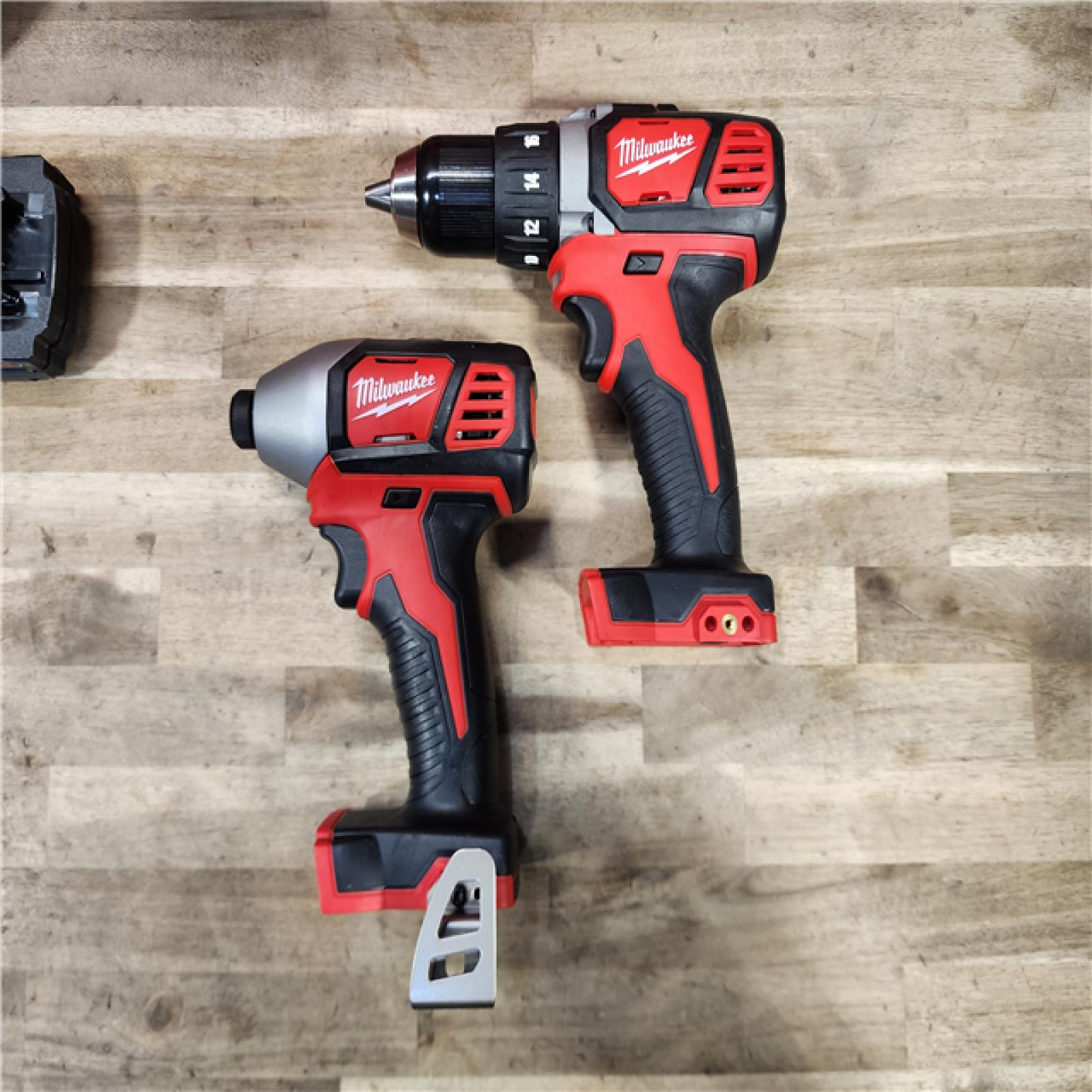 HOUSTON LOCATION - AS-IS Milwaukee 18V Cordless Brushed 2-Tool Drill/Driver and Impact Driver Kit