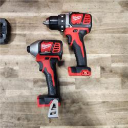 HOUSTON LOCATION - AS-IS Milwaukee 18V Cordless Brushed 2-Tool Drill/Driver and Impact Driver Kit