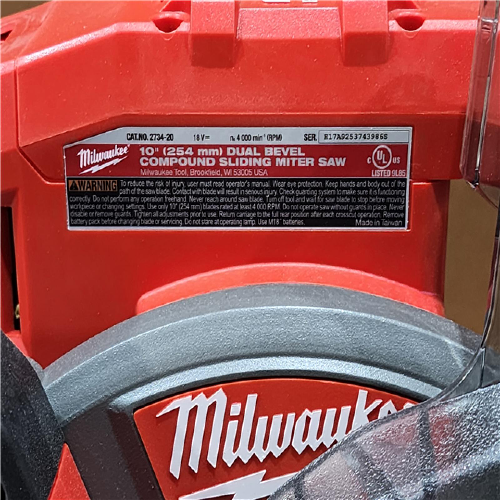 HOUSTON LOCATION - AS-IS Milwaukee M18 FUEL Brushless Cordless 10 in. Dual Bevel Sliding Compound Miter Saw (Tool-Only)