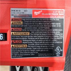 HOUSTON LOCATION - AS-IS Milwaukee  FUEL 18V Lithium-Ion Cordless Brushless 6-1/2 in. Plunge Cut Track Saw (Tool-Only)