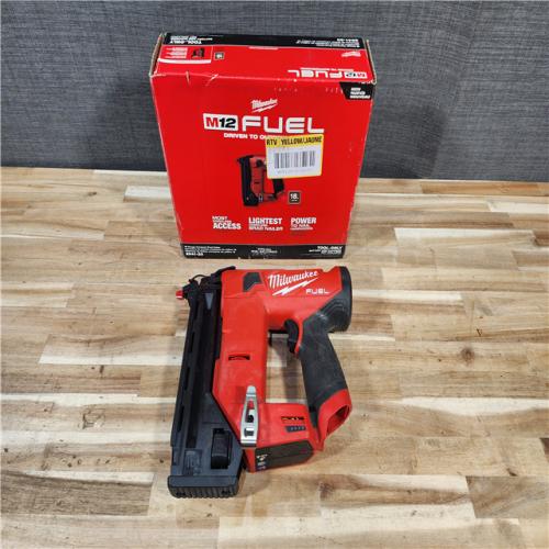 HOUSTON LOCATION - AS-IS Milwaukee FUEL 12-Volt Lithium-Ion Brushless Cordless 18-Gauge 1-1/2 in. Compact Brad Nailer (Tool Only)
