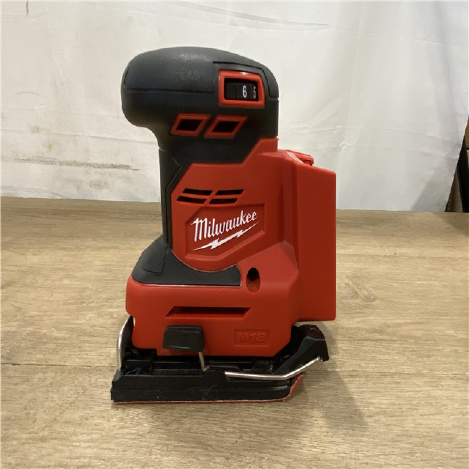 AS-IS Milwaukee 18V Lithium-Ion Cordless 1/4 in. Sheet Sander (Tool-Only)