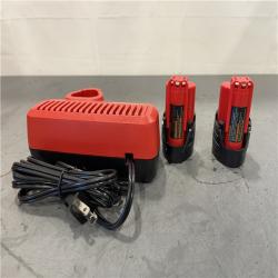AS-IS - Milwaukee M12 12V Lithium-Ion Compact 2.0 Ah Battery Pack Starter Kit