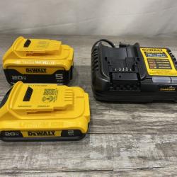 LIKE NEW - DEWALT 20V MAX Lithium-Ion Battery Kit with 5.0Ah and 2.0Ah Battery and Charger