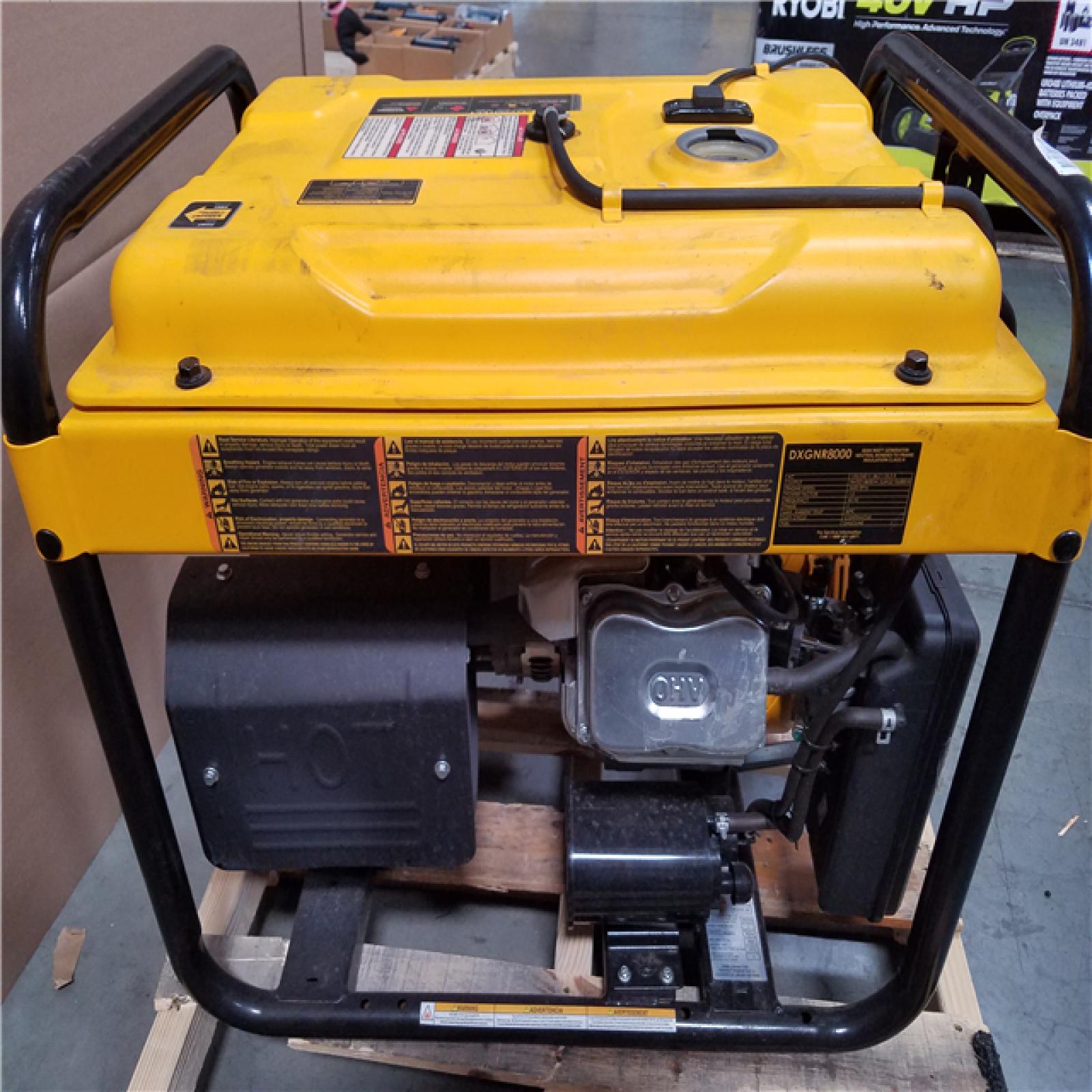 CALIFORNIA AS-IS DEWALT 8000 WATT GENERATOR