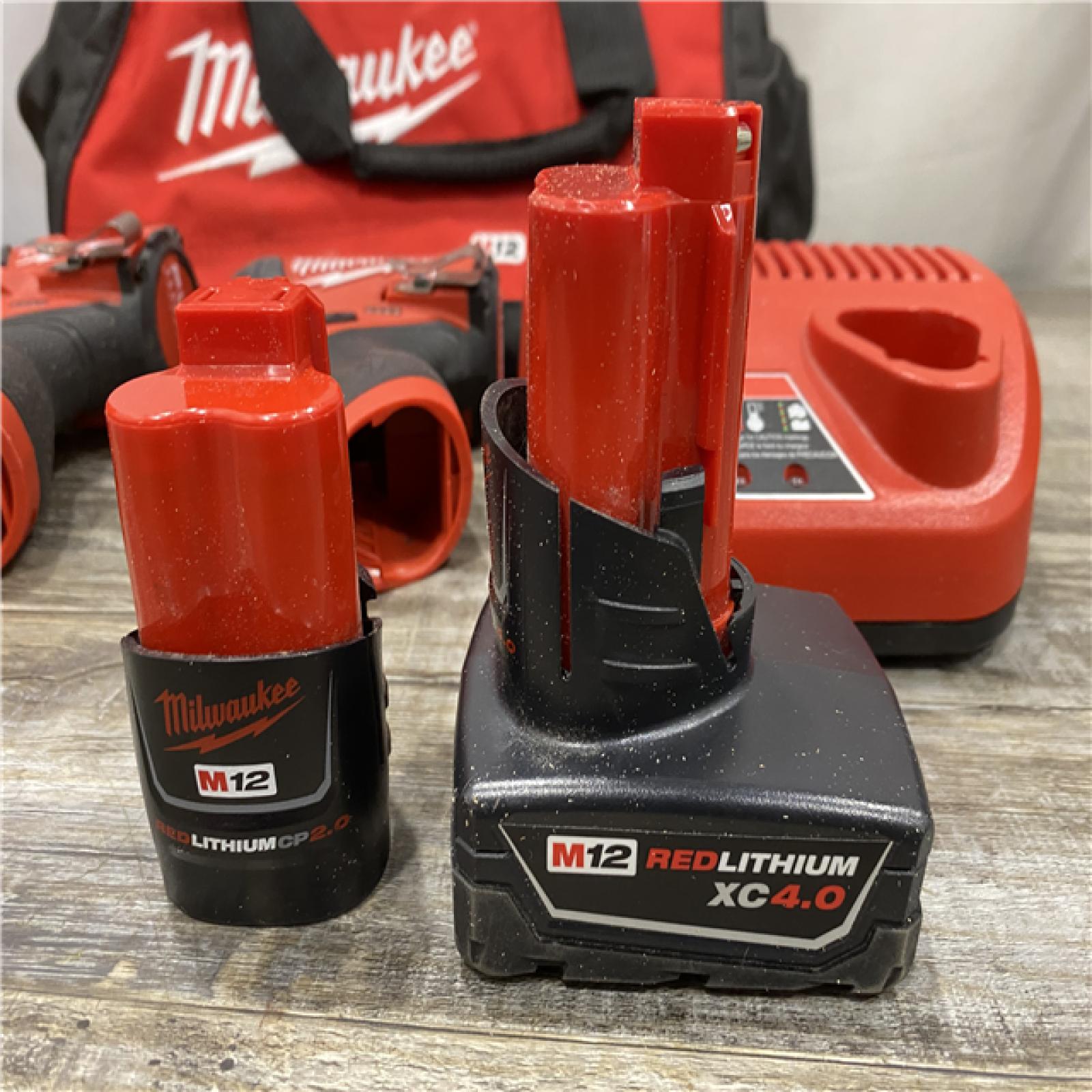 AS-IS Milwaukee FUEL 12-Volt Lithium-Ion Brushless Cordless Hammer Drill and Impact Driver Combo Kit
