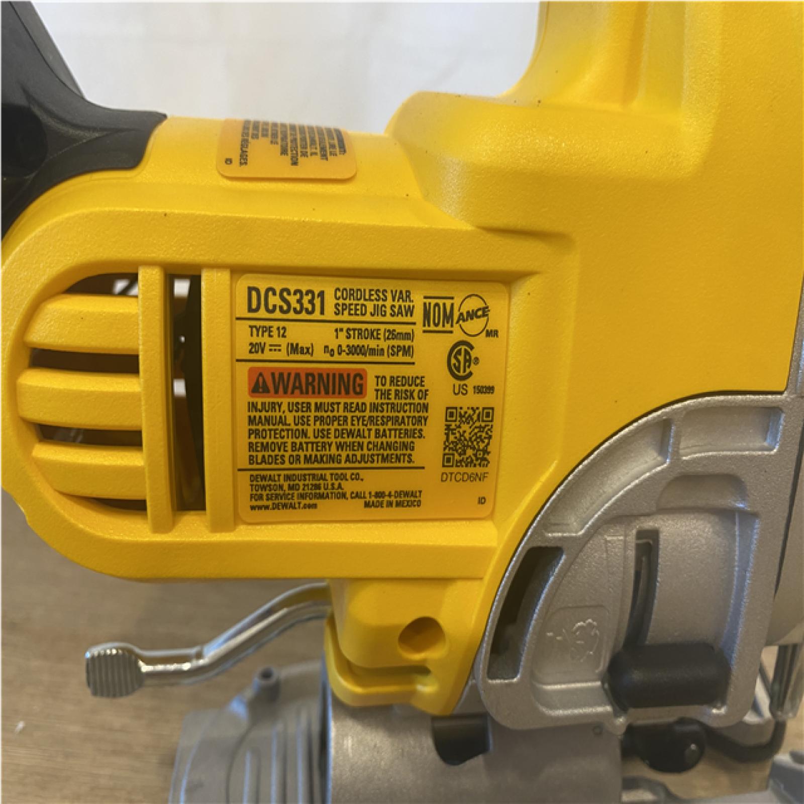AS-IS DEWALT 20V MAX Cordless Jig Saw (Tool Only)