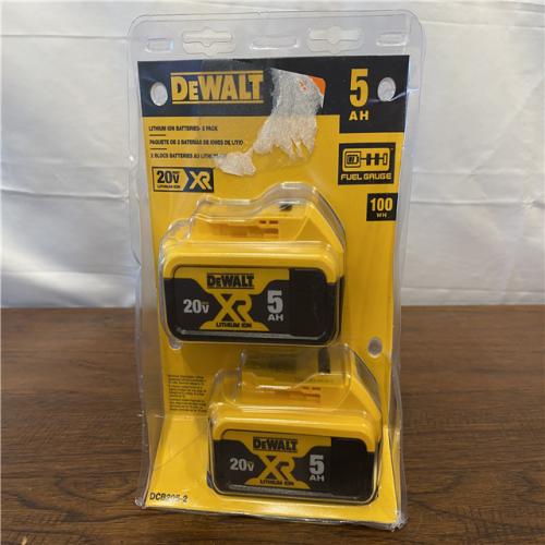 NEW! DEWALT 20V MAX XR Premium Lithium-Ion 5.0Ah Battery Pack (2 Pack)