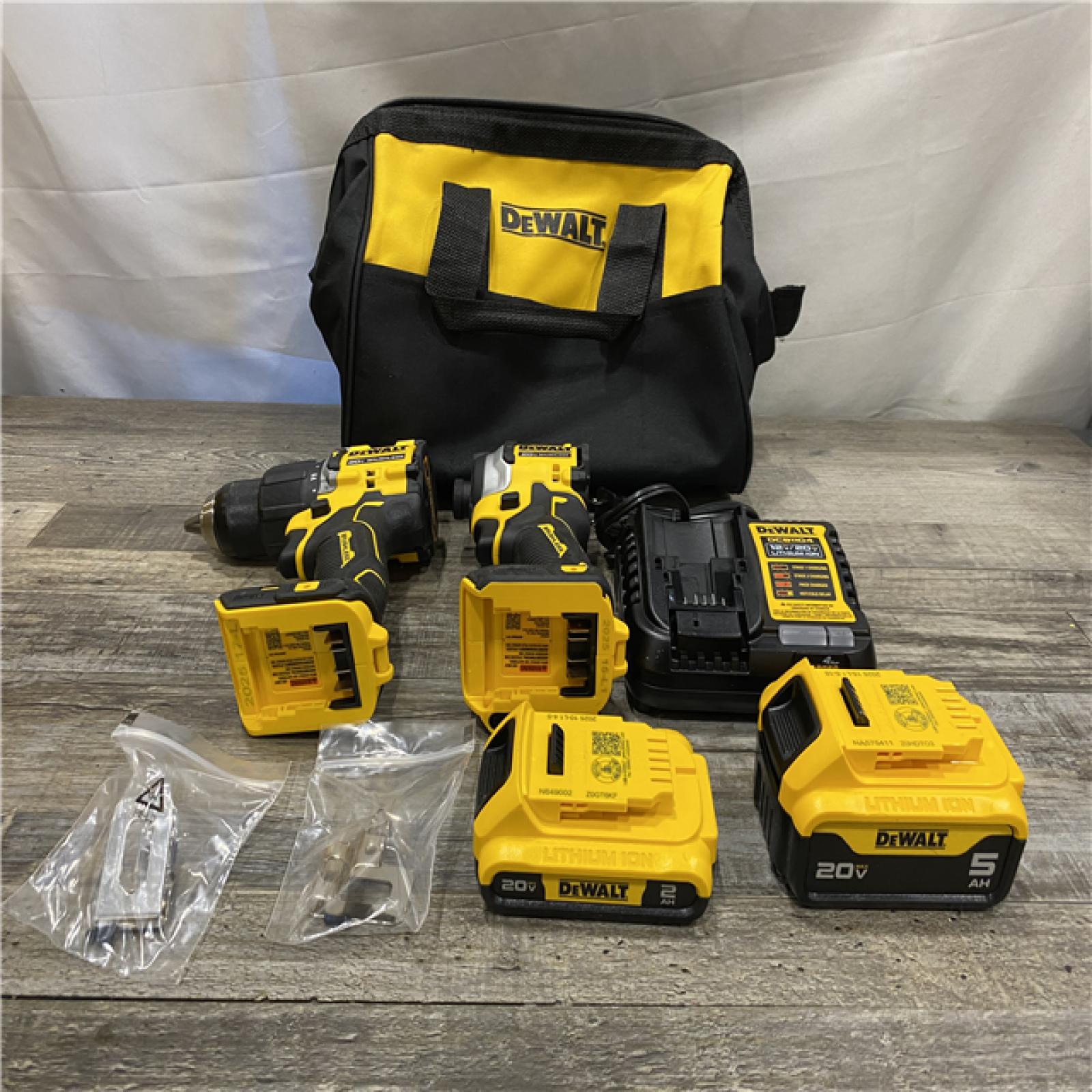 AS-IS DEWALT ATOMIC 20V MAX Lithium-Ion Cordless 2-Tool Combo Kit