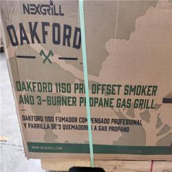 Phoenix NEW Nexgrill Oakford 1150 Pro 3-Burner Propane Gas and Offset Charcoal Smoker Combo Grill in Black