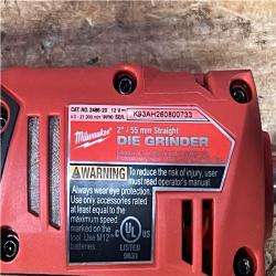 Houston Location AS-IS Milwaukee FUEL 12V Lithium-Ion Brushless Cordless 1/4 in. Straight Die Grinder (Tool-Only)