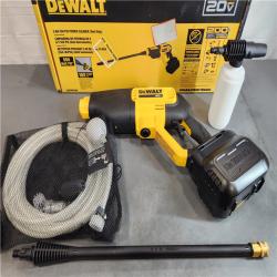 AS-IS DEWALT 20V MAX 550 PSI 1.0 GPM Cold Water Cordless Electric Power Cleaner with 4 Nozzles (Tool Only)