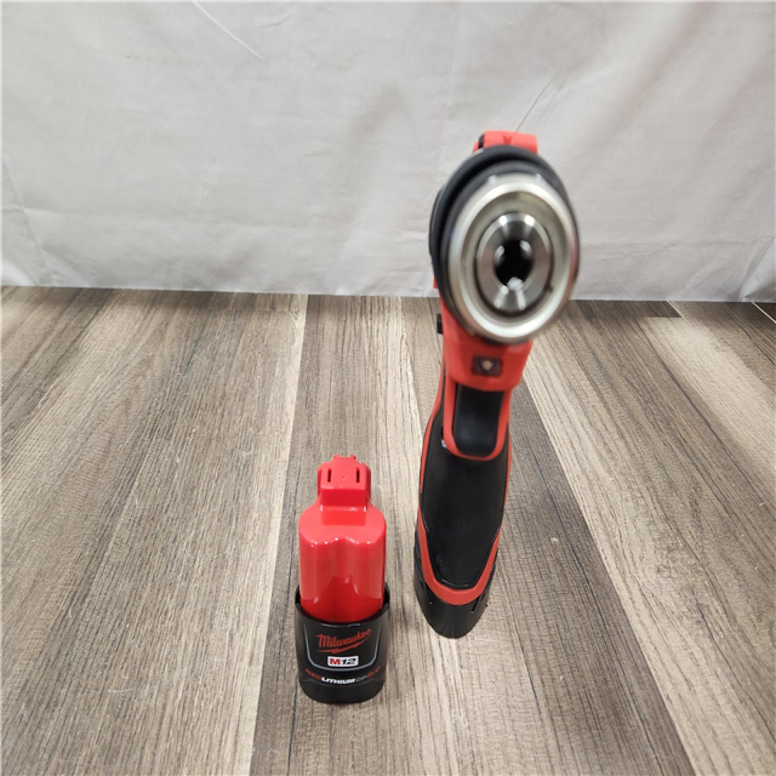 AS-IS- Milwaukee Tool M12 3/8 in. Brushless Cordless Drill/Driver Kit (Battery & Charger)