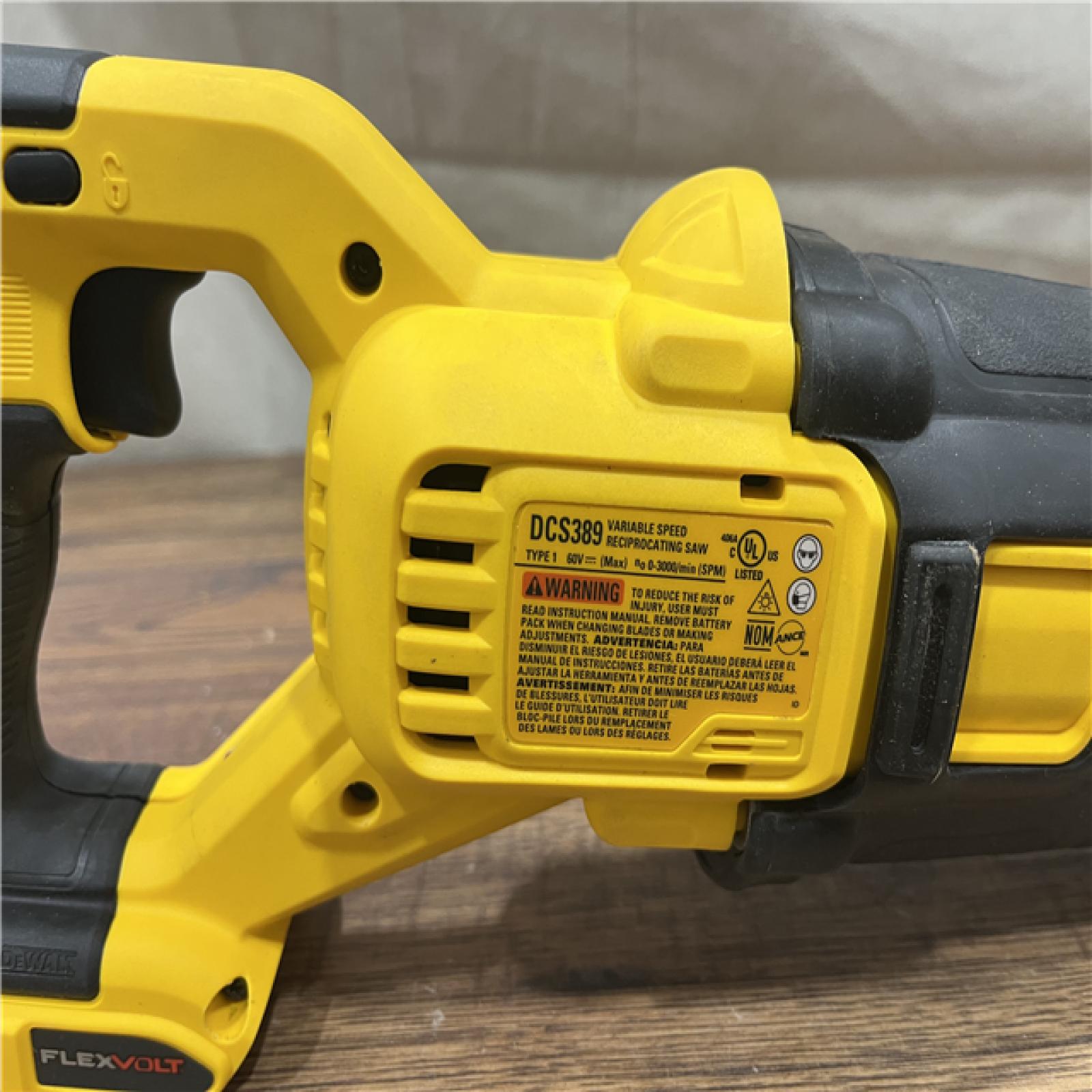 AS-IS DeWalt DCS389B FLEXVOLT 60V MAX Cordless Brushless Reciprocating Saw (Tool-Only)