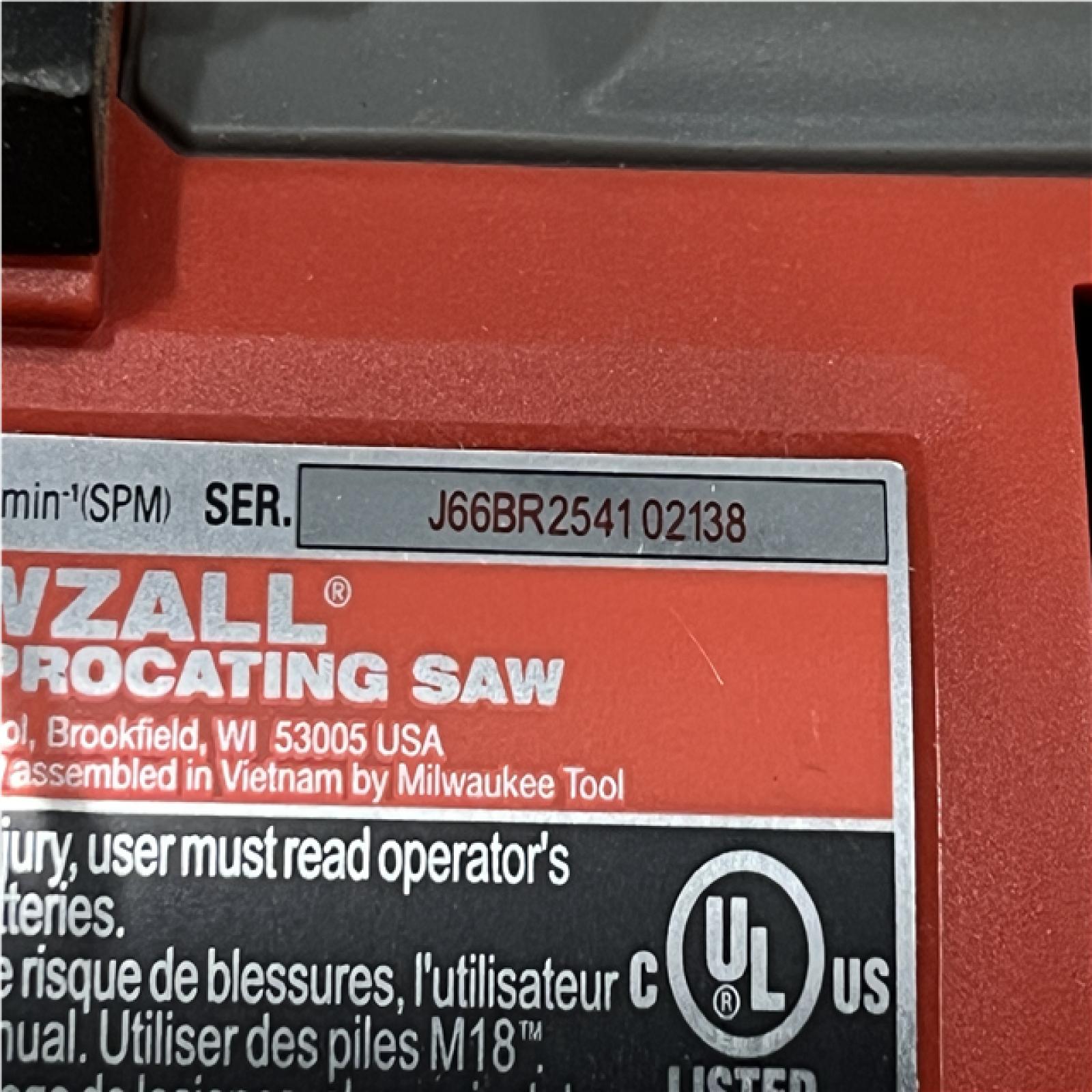 AS-IS Milwaukee FUEL 18V Lithium-Ion Brushless Cordless Super SAWZALL Orbital Reciprocating Saw (Tool-Only)