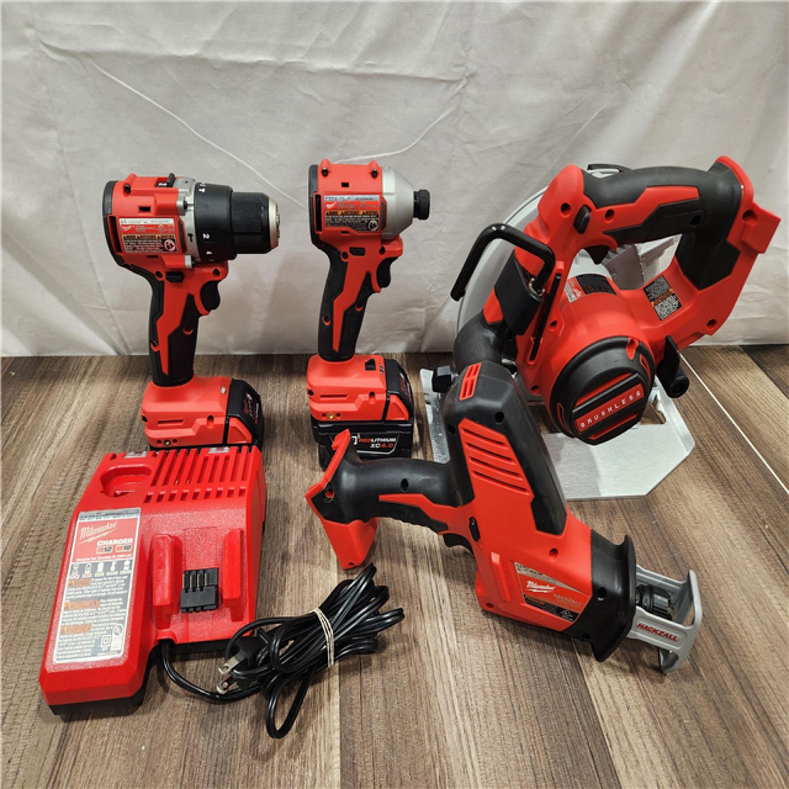 AS-IS- Milwaukee M18 4-Tool Combo Kit