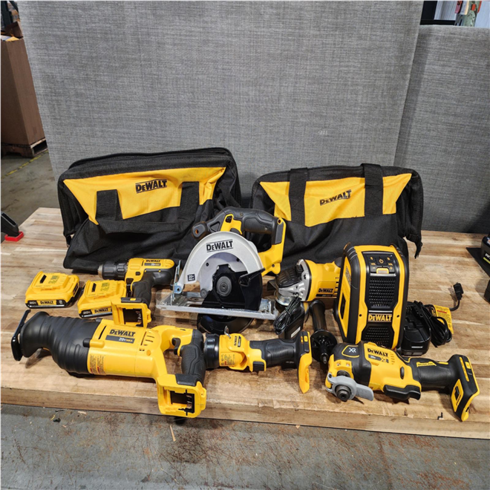 Houston Location AS-IS DEWALT 20V MAX Cordless 9 Tool Combo Kit
