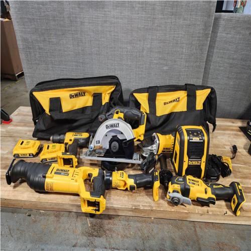 Houston Location AS-IS DEWALT 20V MAX Cordless 9 Tool Combo Kit