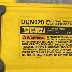 AS-IS DEWALT 20-Volt 21° Cordless Framing Nailer (Tool-Only)
