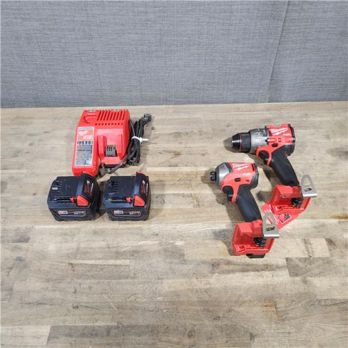 HOUSTON LOCATION - AS-IS Milwaukee 2 Tool Combo Kit W/ (2) Battery & Charger