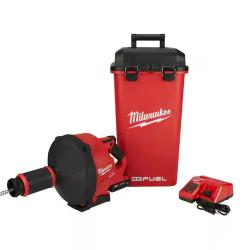 NEW! - Milwaukee M18 FUEL 18-Volt Lithium-Iron Cordless Plumbing Drain Snake Auger Kit with w/ CABLE DRIVE & 5/16 in. x 35 ft. Cable