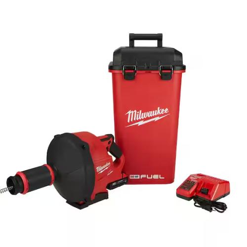 NEW! - Milwaukee M18 FUEL 18-Volt Lithium-Iron Cordless Plumbing Drain Snake Auger Kit with w/ CABLE DRIVE & 5/16 in. x 35 ft. Cable