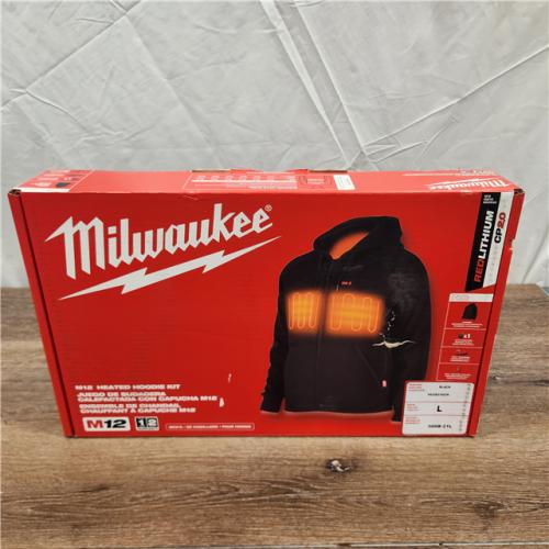 NEW! Milwaukee M12 12-Volt Lithium-Ion Cordless Black Heated Jacket Hoodie Kit (Large)