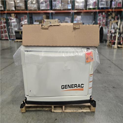DALLAS LOCATION- AS-IS 26 000 Watt - Dual Fuel Air- Cooled Whole House Home Standby Generator & 200-AMP Transfer Switch