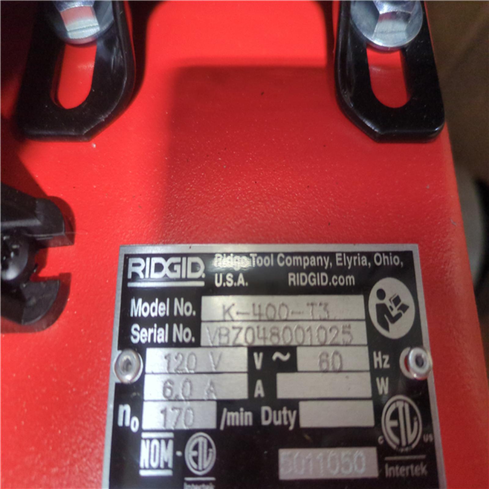 CALIFORNIA AS-IS RIDGID POWERED DRAIN CLEANER