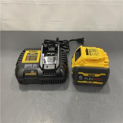 AS-IS - DEWALT FLEXVOLT 20V/60V MAX Lithium-Ion 6.0Ah Battery Pack with 6 Amp Output Charger