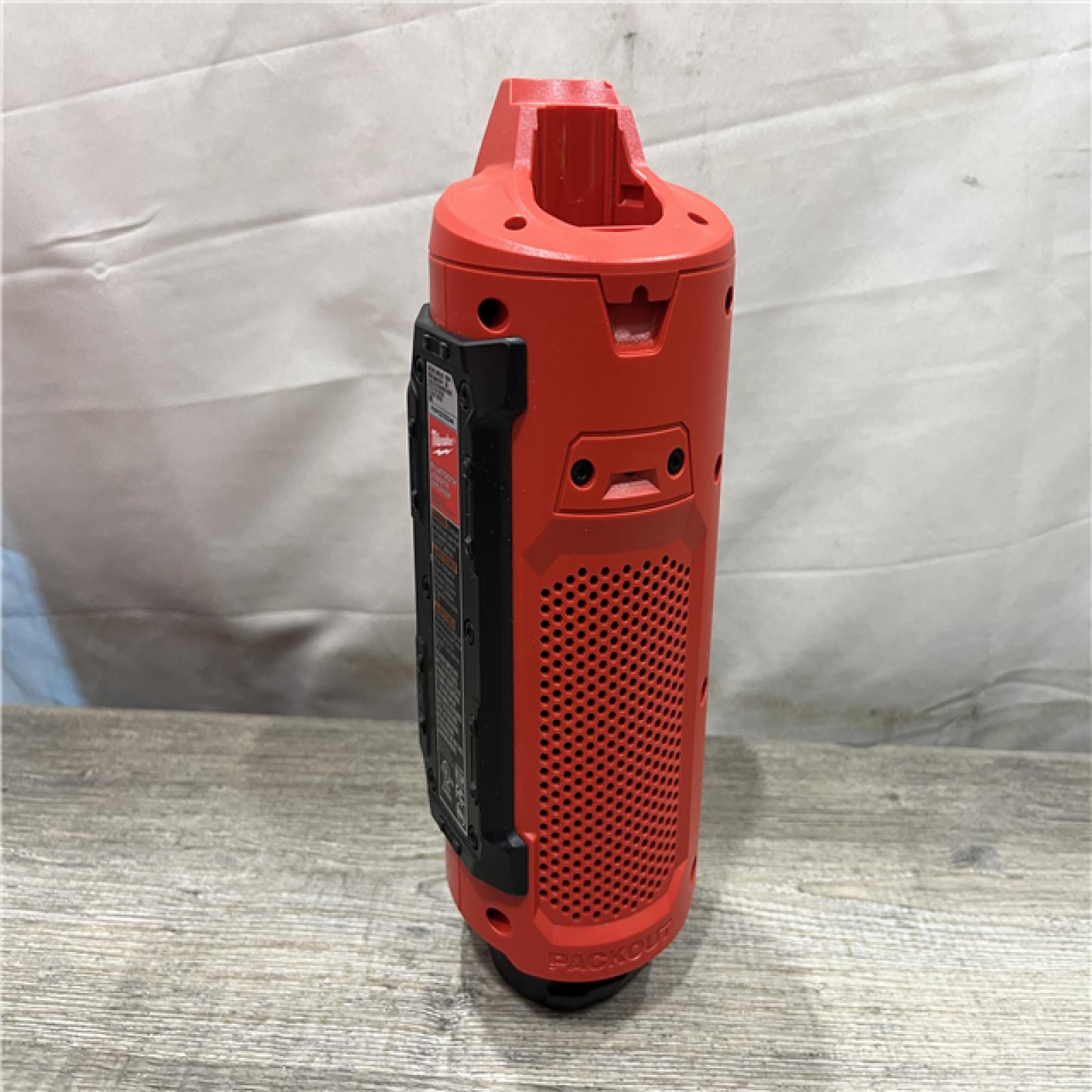 AS-IS Milwaukee 12-Volt Lithium-Ion Cordless Bluetooth Jobsite Speaker with PACKOUT Compatibility