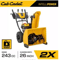DALLAS LOCATION - Cub Cadet 2X 26 in. 243cc IntelliPower Two-Stage Electric Start Gas Snow Blower with Power Steering and Steel Chute PALLET-(2 UNITS)