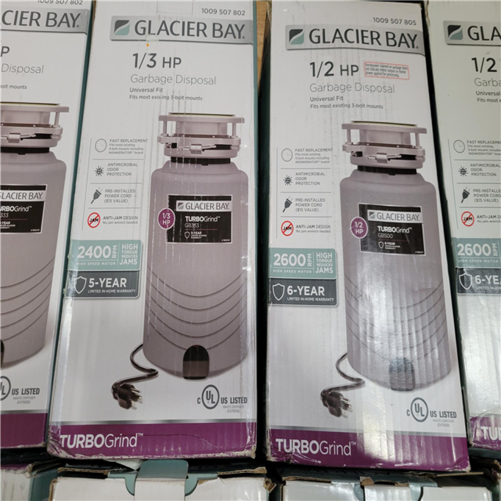 California NEW Glacier Bay Garbage Disosal (10 pieces)