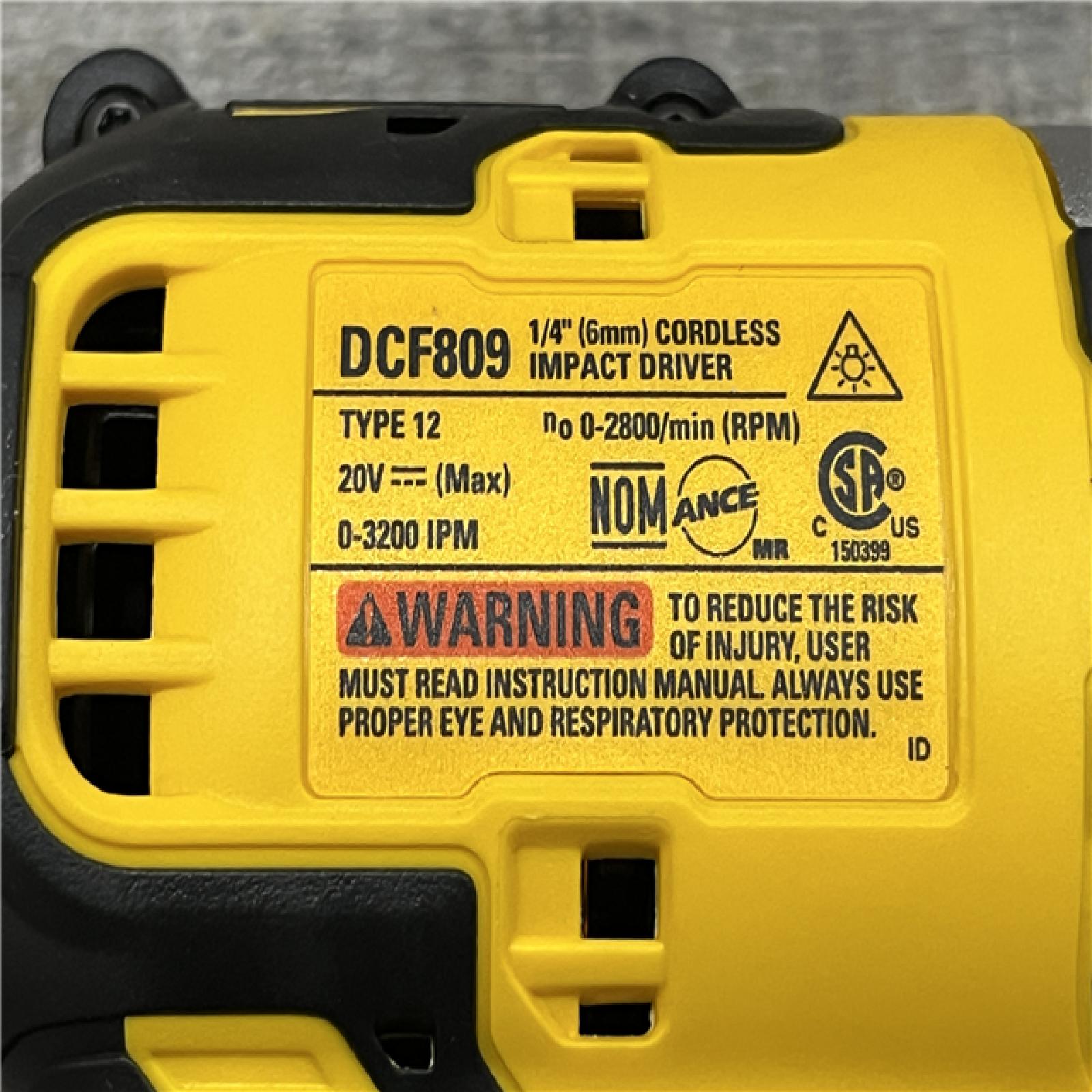 AS-IS DEWALT Atomic 20V Max Lithium-Ion Brushless Cordless Compact 1/4 in. Impact Driver Kit