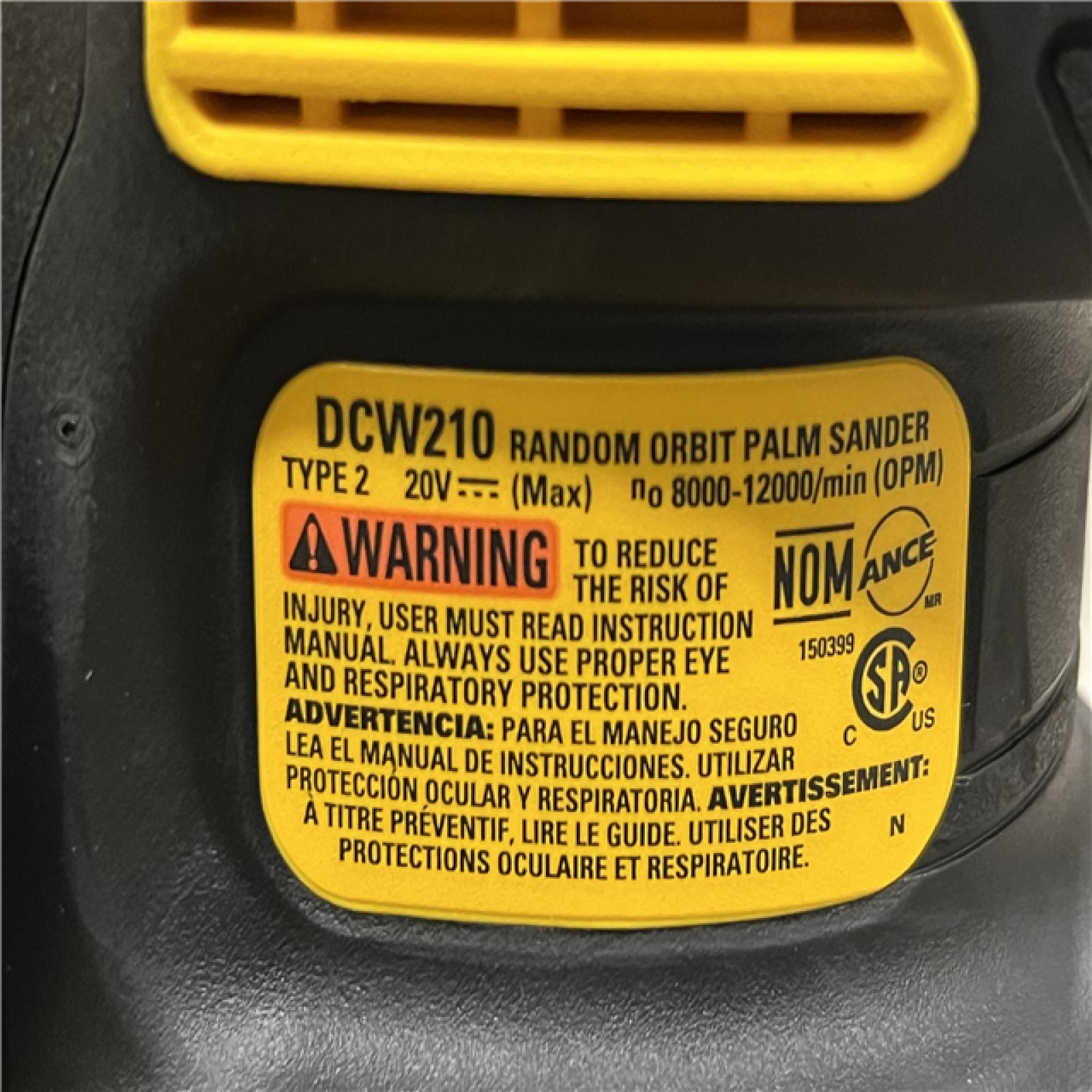 AS-IS DEWALT 20V MAX XR Cordless Brushless 5 in. Random Orbital Sander (Tool Only)