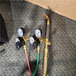 HOUSTON LOCATION - AS-IS Lincoln Electric Port-a-Torch Kit with Oxygen and Acetylene Tanks and 3/16 in. X 12 Ft. Hose  for Cutting Welding and Brazing