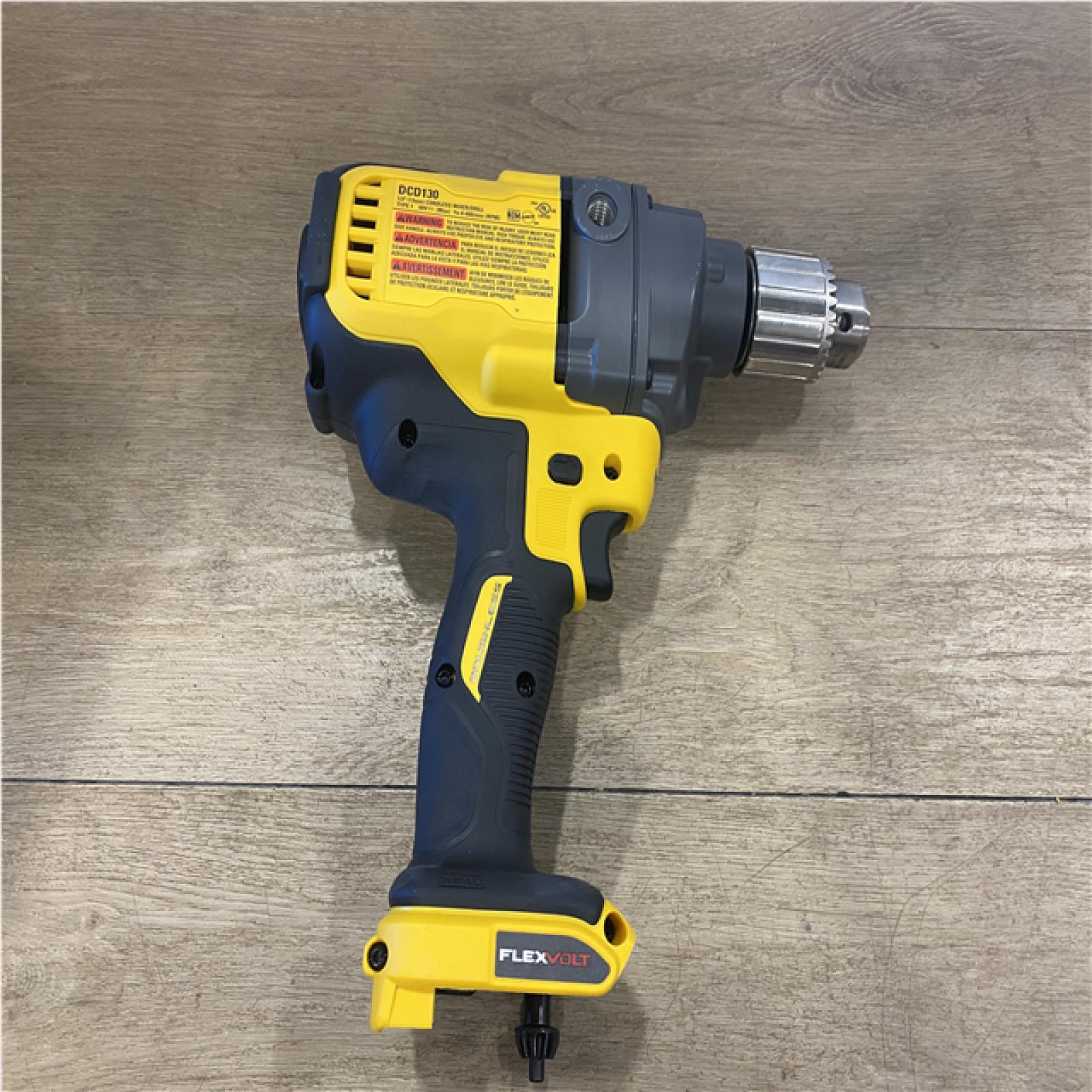 AS-IS DEWALT FLEXVOLT 60-Volt MAX Cordless Brushless 1/2 in. Mixer/Drill with E-Clutch (Tool-Only)