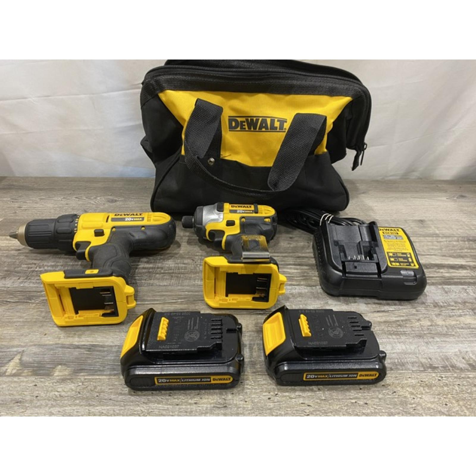 AS-IS DEWALT 20V MAX Cordless Drill/Impact 2 Tool Combo Kit