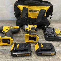 AS-IS DEWALT 20V MAX Cordless Drill/Impact 2 Tool Combo Kit