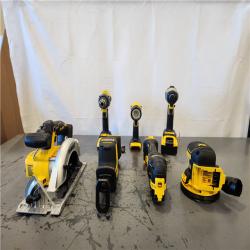 AS-IS- DEWALT 20V MAX Lithium-Ion Cordless 7-Tool Combo Kit with 2.0 Ah Battery  5.0 Ah Battery and Charger