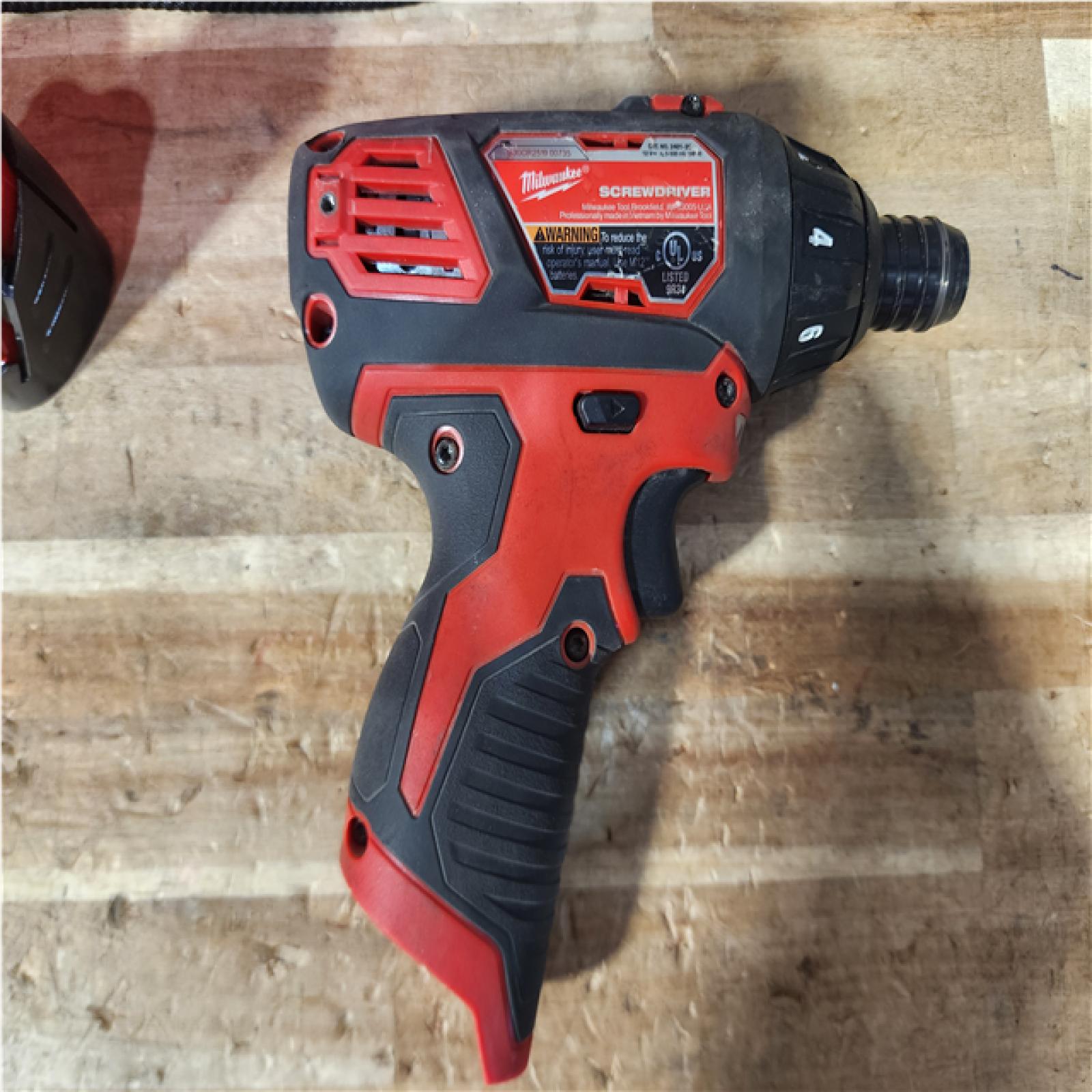 HOUSTON LOCATION - AS - IS Milwaukee 12V Lithium-Ion Cordless 1/4 in. Hex Screwdriver Kit