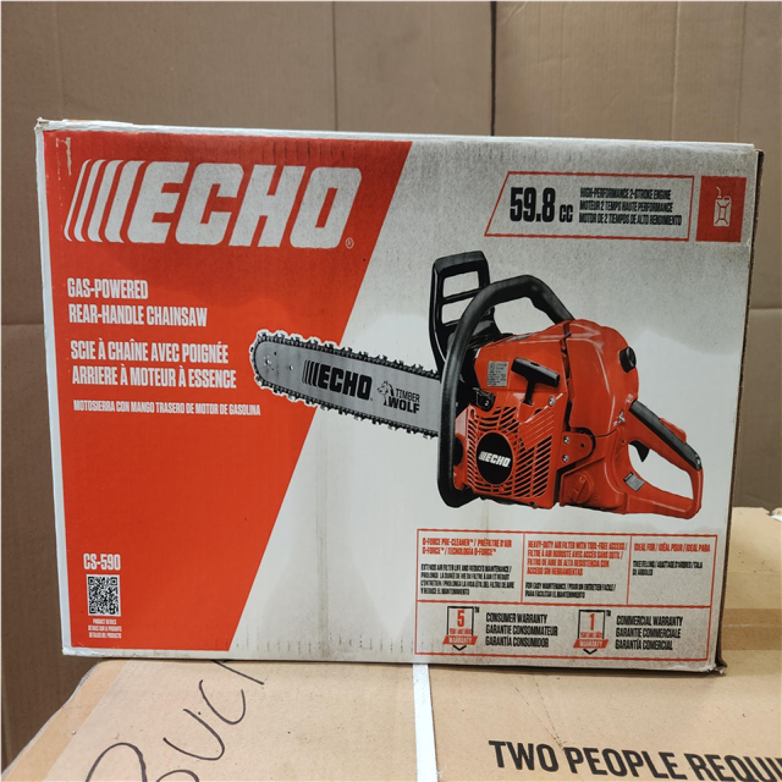 Phoenix NEW ECHO 20 in. 59.8 cc Gas 2-Stroke Rear Handle Timber Wolf Chainsaw