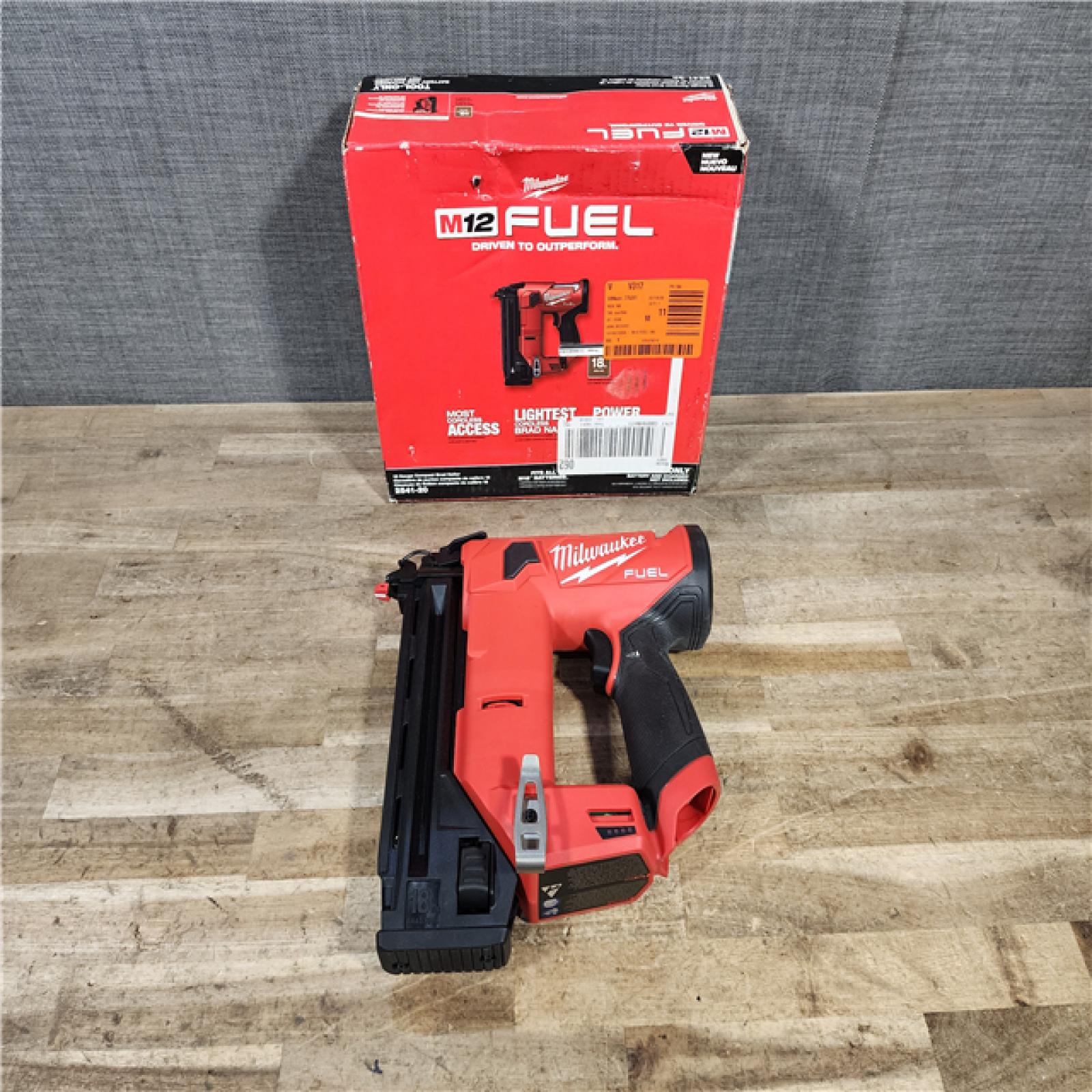HOUSTON LOCATION - AS-IS Milwaukee FUEL 12-Volt Lithium-Ion Brushless Cordless 18-Gauge 1-1/2 in. Compact Brad Nailer (Tool Only)