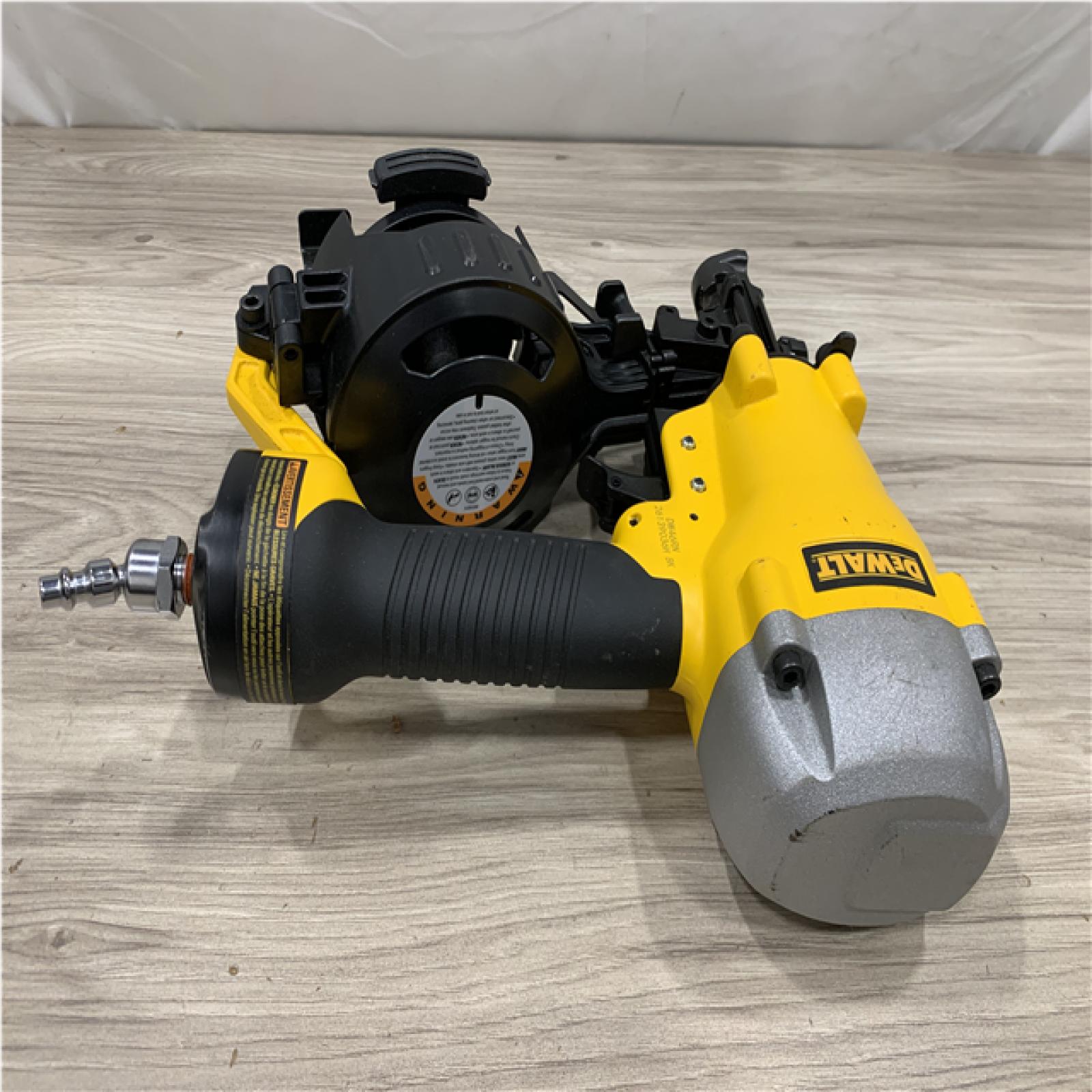 AS-IS DEWALT 1-3/4 in. 15 Degree Pneumatic Coil Roofing Nailer