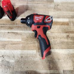 HOUSTON LOCATION - AS - IS Milwaukee 12V Lithium-Ion Cordless 1/4 in. Hex Screwdriver Kit