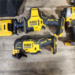 HOUSTON LOCATION - AS-IS DeWalt 20V MAX ATOMIC Cordless Brushless 4 Tool Combo Kit
